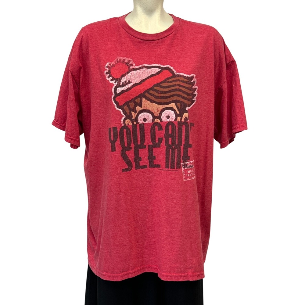 Savvy Adult Red You Can't See Me Retro‎ Rare Graphic Printed T-Shirt Size XXL